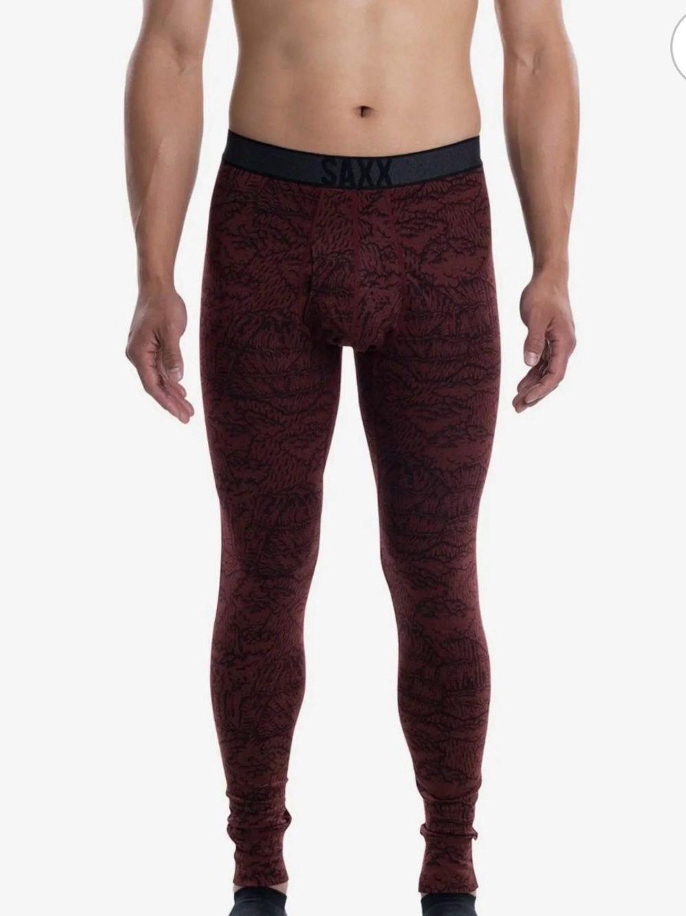 SAXX ROAST MASTER MID-WEIGHT BASELAYER BOTTOM SLIM FIT BALL PARK POUCH